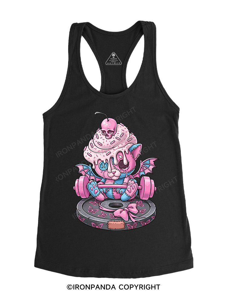 Teddy Deadlift Gym Racerback Tank