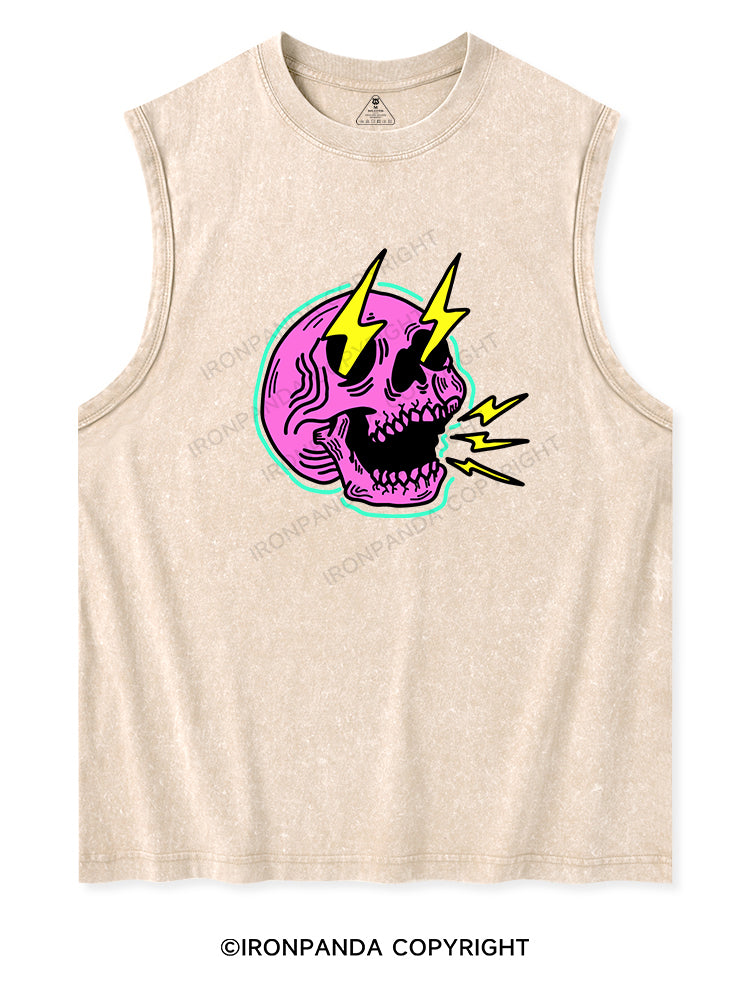 LIGHTNING SKELETON Washed Tank