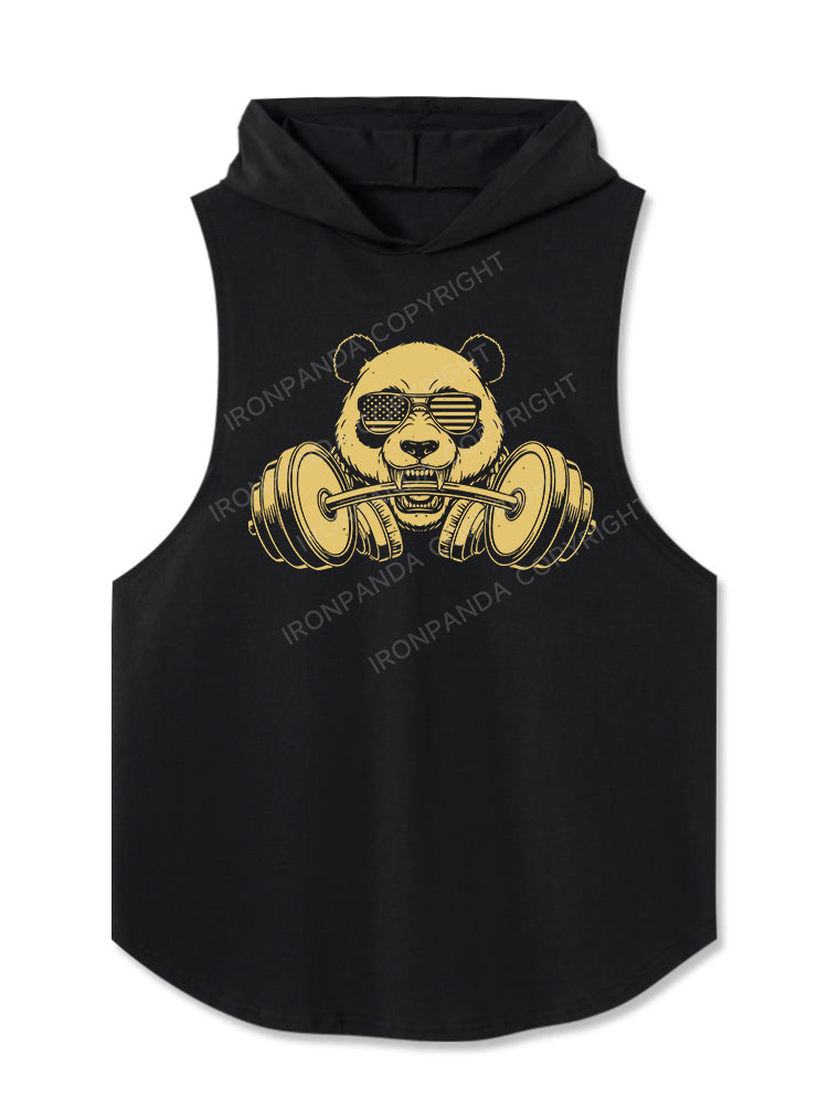 Barbell Panda Hooded Tank