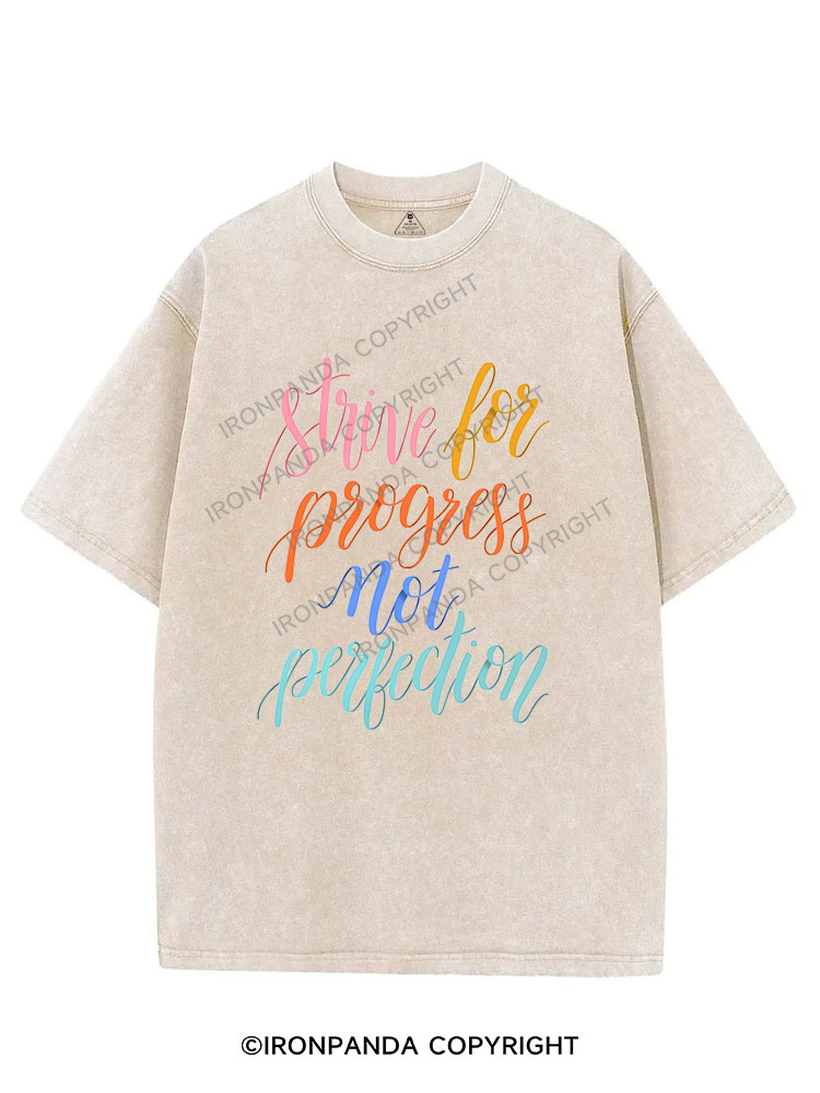 strive for progress not perfection  VINTAGE GYM SHIRT