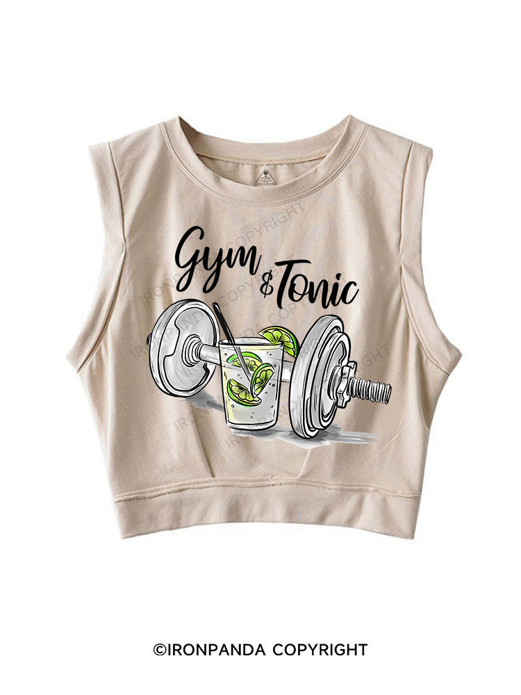 GYM & TONIC SLEEVELESS CROP TOPS
