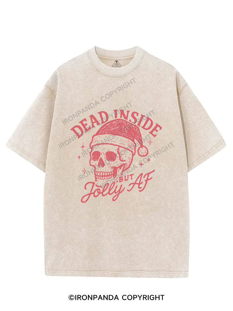 DEAD INSIDE BUT JOLLY AF VINTAGE GYM SHIRT