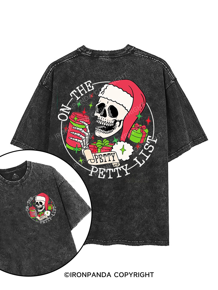 ON THE PETTY LIST printed Gym Shirt