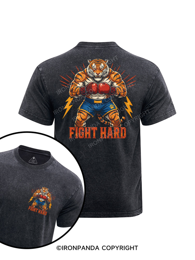 FIGHT HARD Washed Gym Shirt