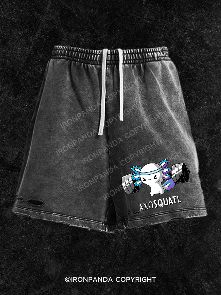 AXOSQUATL Washed Gym Shorts