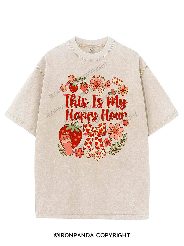 THIS IS MY HAPPY HOUR VINTAGE GYM SHIRT