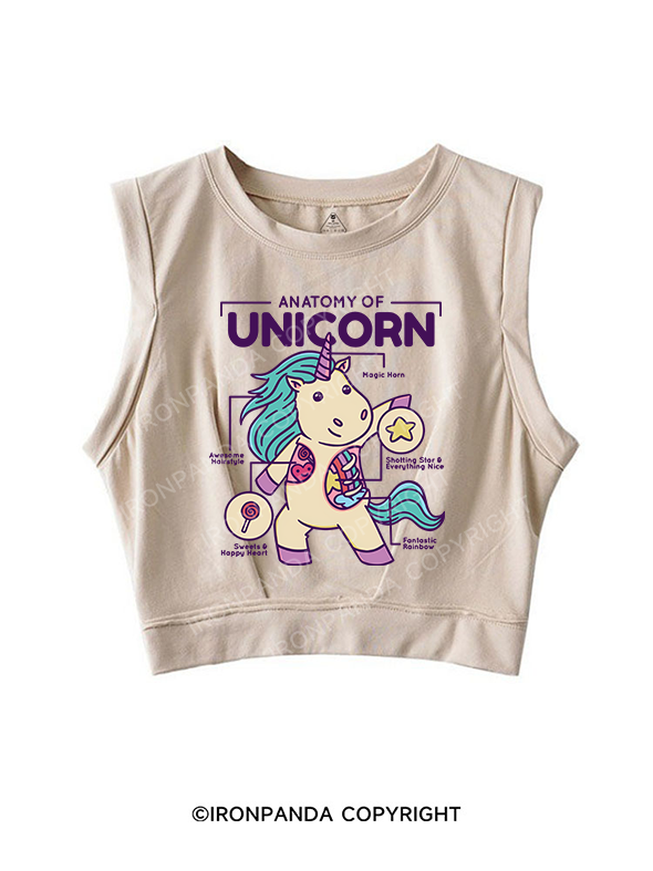 ANATOMY OF UNICORN SLEEVELESS CROP TOPS