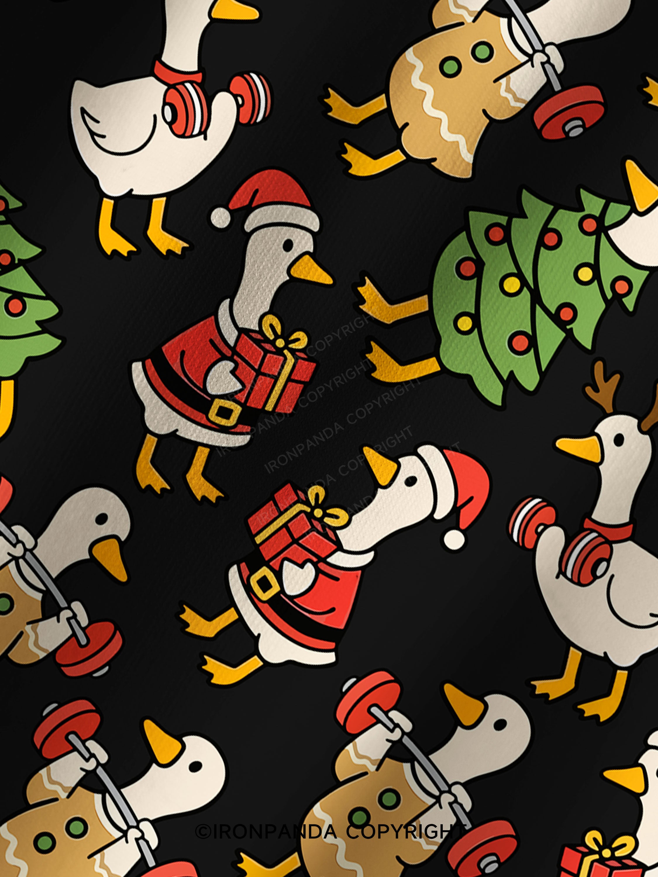 JUST A JOLLY GYM GOOSE Printed Yoga Shorts