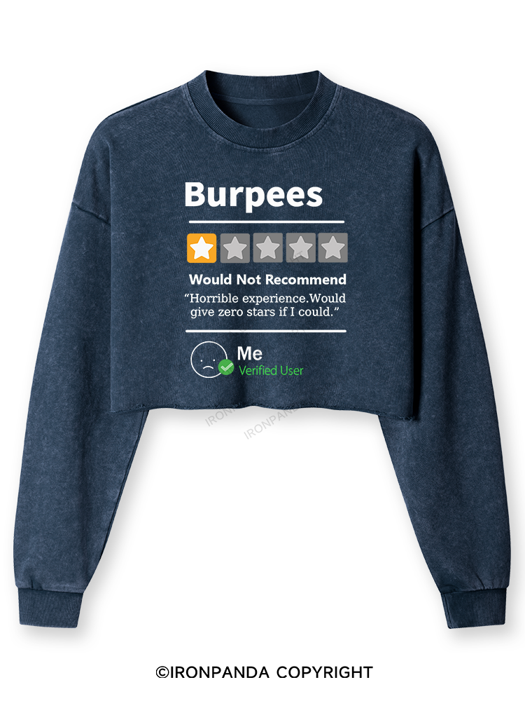 Burpees Reviewed Washed Long-Sleeve Crop Top
