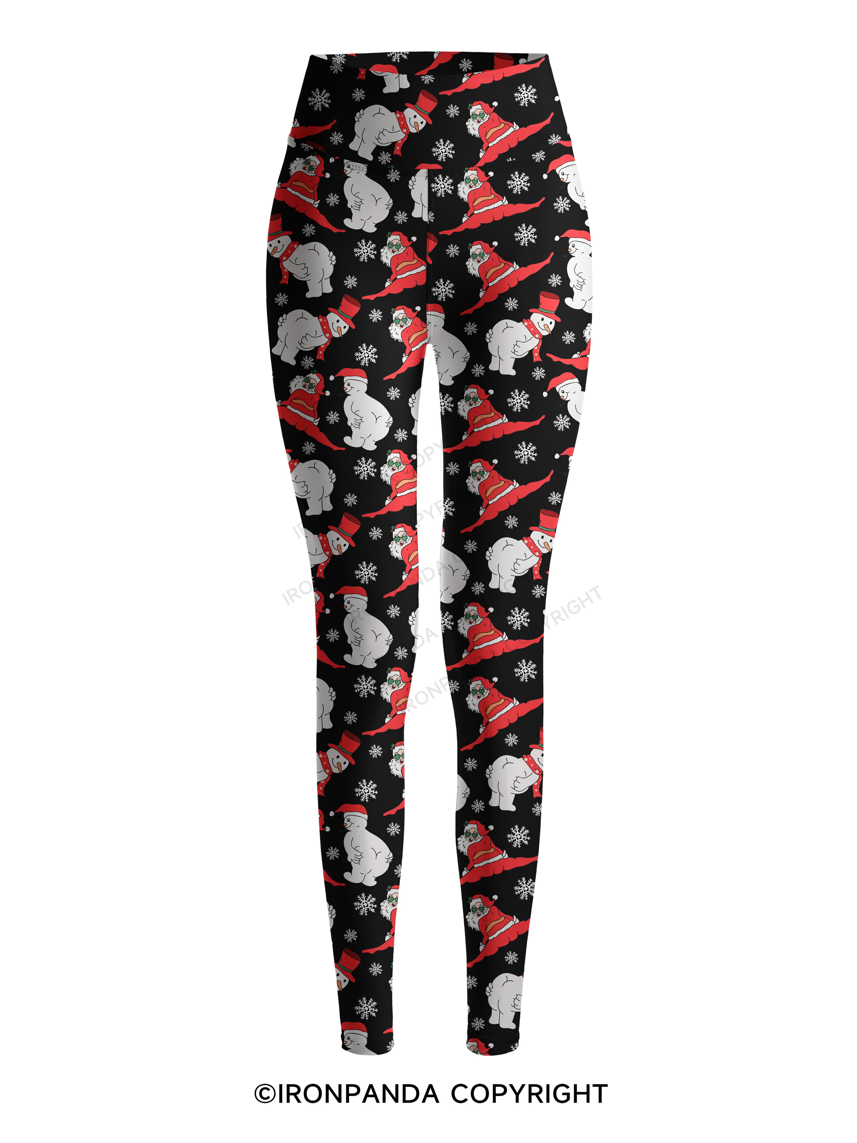 MERRY FITMAS AND A HAPPY NEW REAR Printed Yoga Pants
