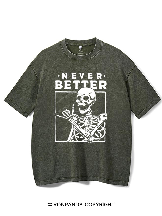 NEVER BETTER VINTAGE GYM SHIRT