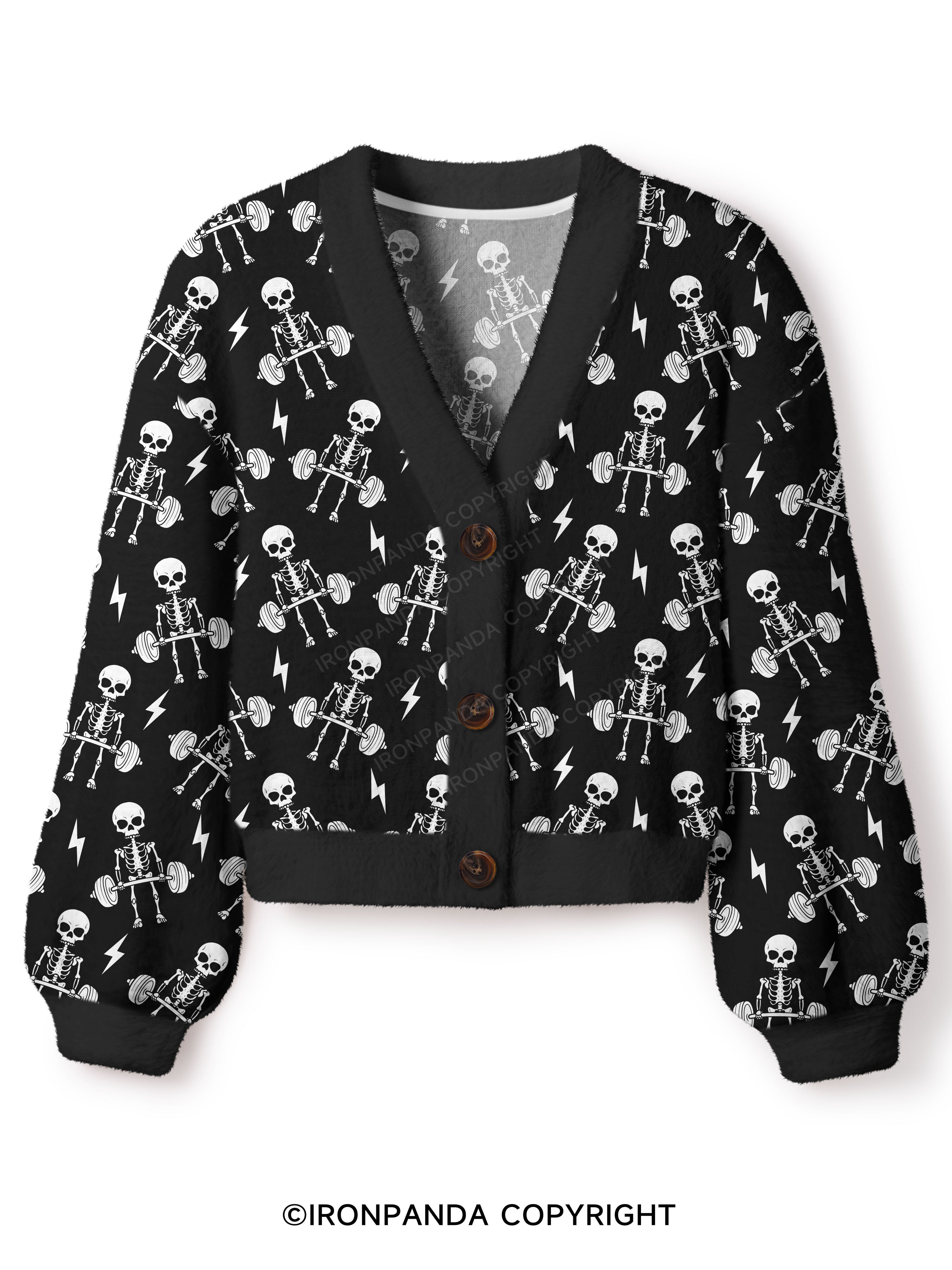 Deadlift Squad Crop Ugly Cardigan Sweater