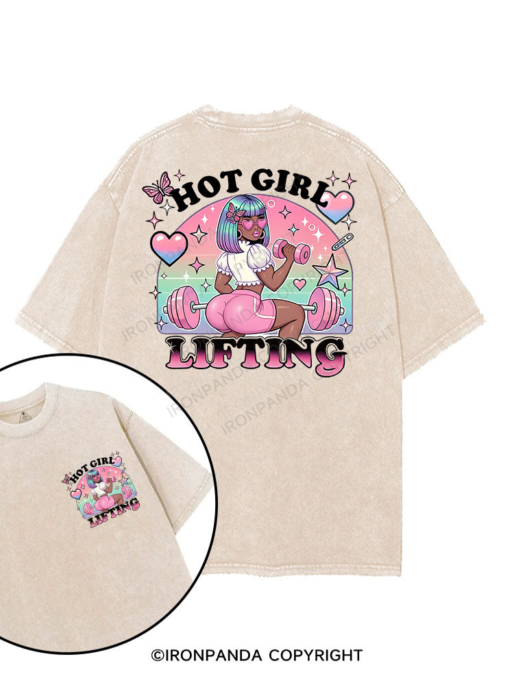 HOT GIRL LIFTING printed Gym Shirt