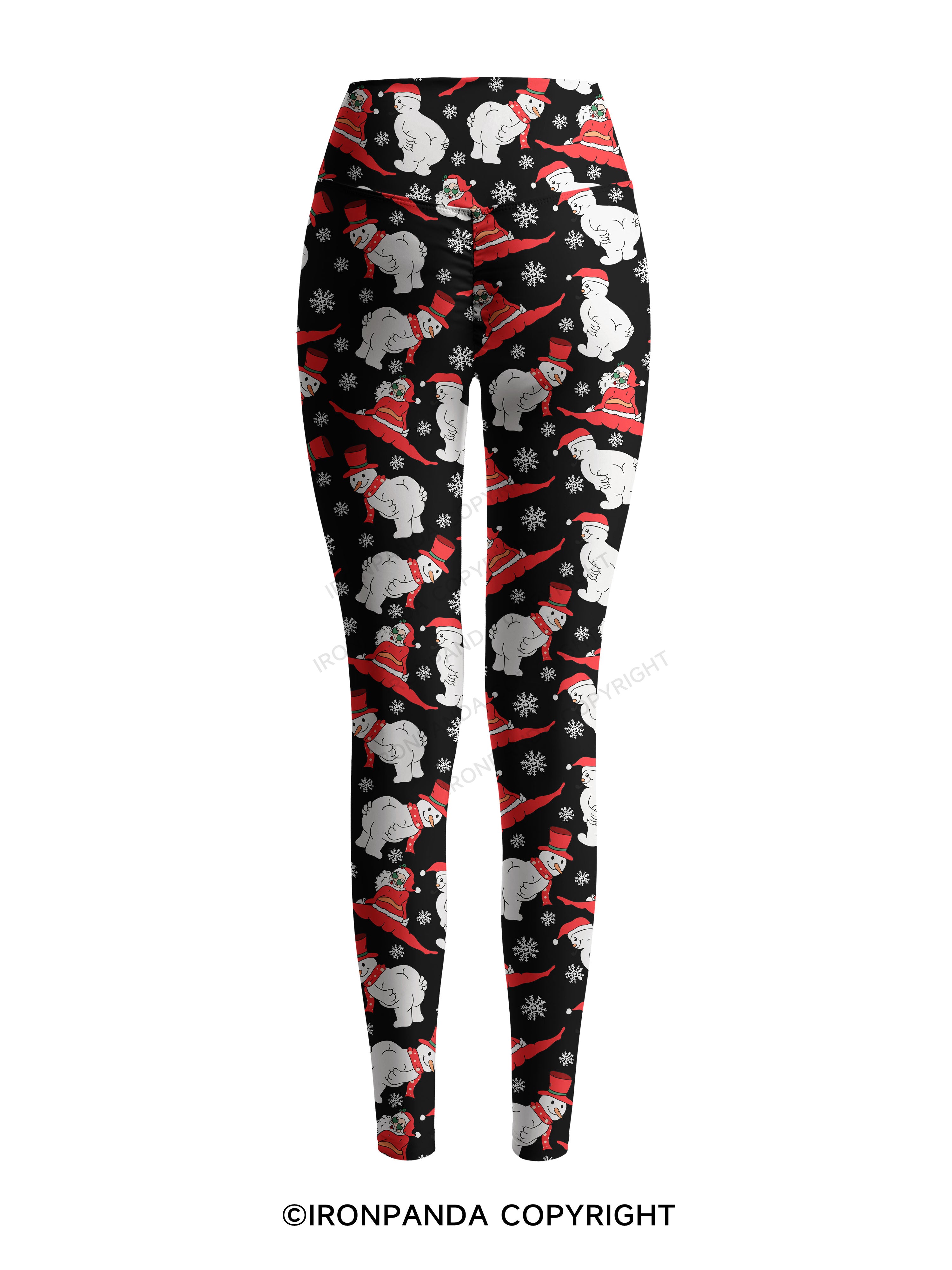 MERRY FITMAS AND A HAPPY NEW REAR Printed Yoga Pants