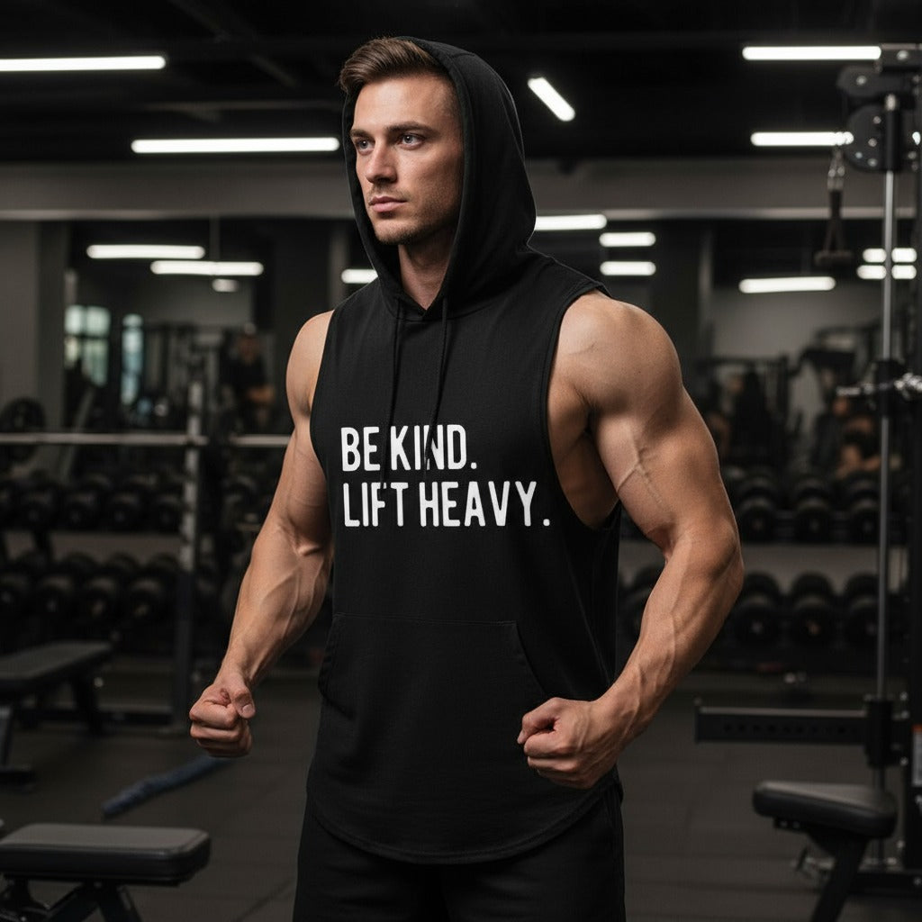 Be Kind Lift Heavy Hooded Tank
