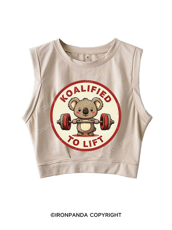 KOALIFIED TO LIFT SLEEVELESS CROP TOPS