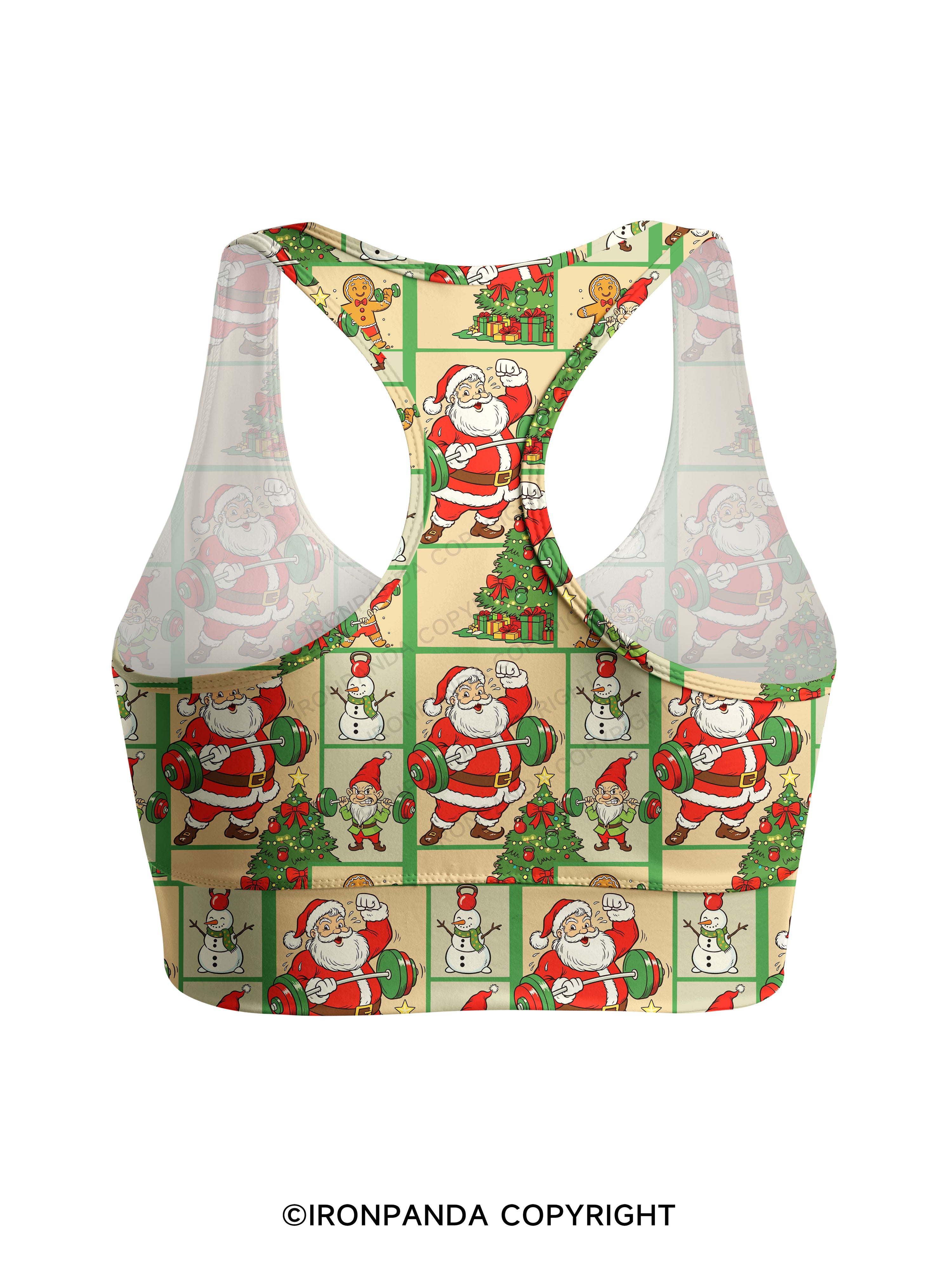 Holiday Fitness Club Racerback Sports Bra