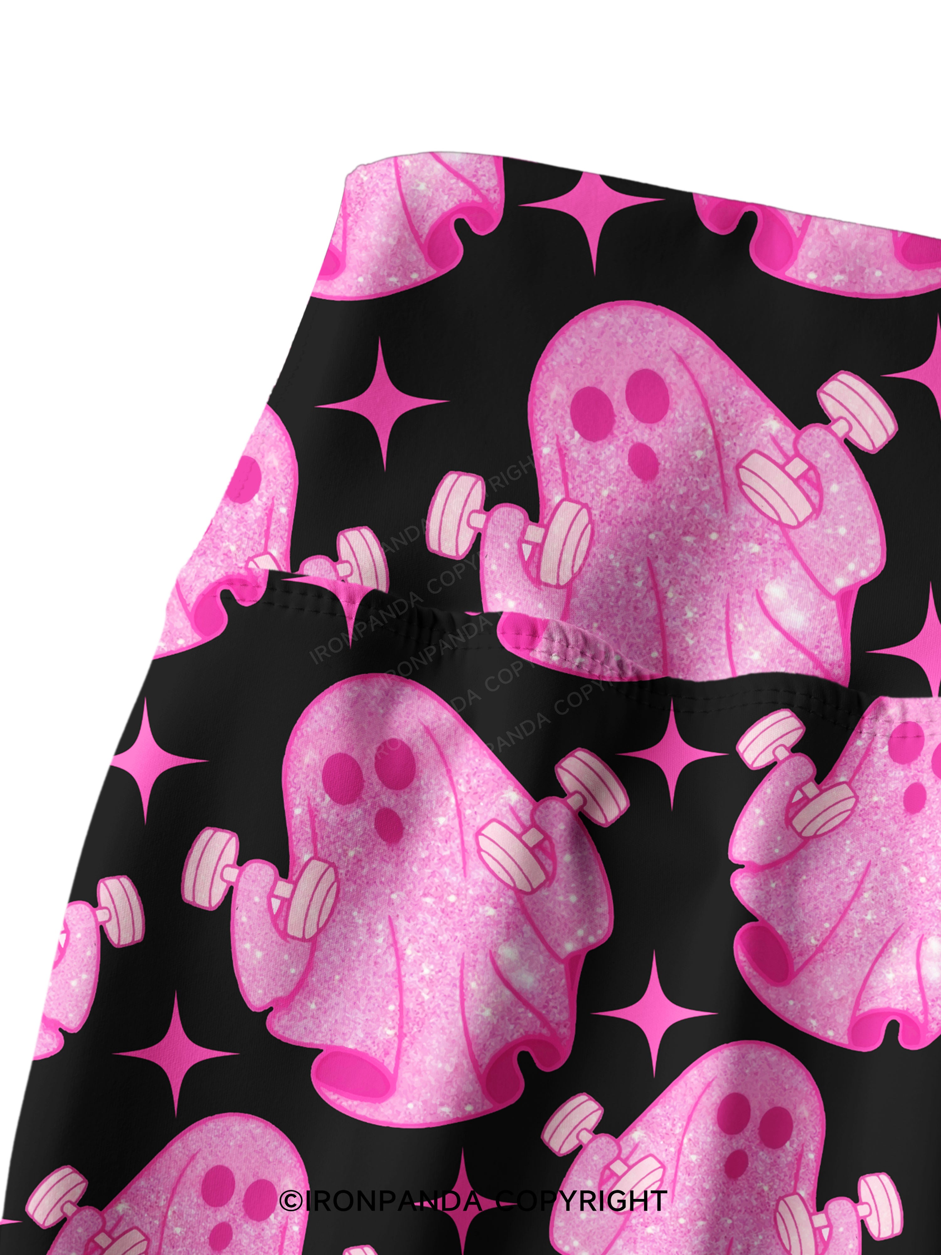 Pink Power Ghost Printed Yoga Pants