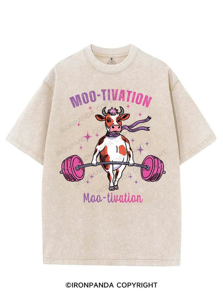 MOO-TIVATION VINTAGE GYM SHIRT