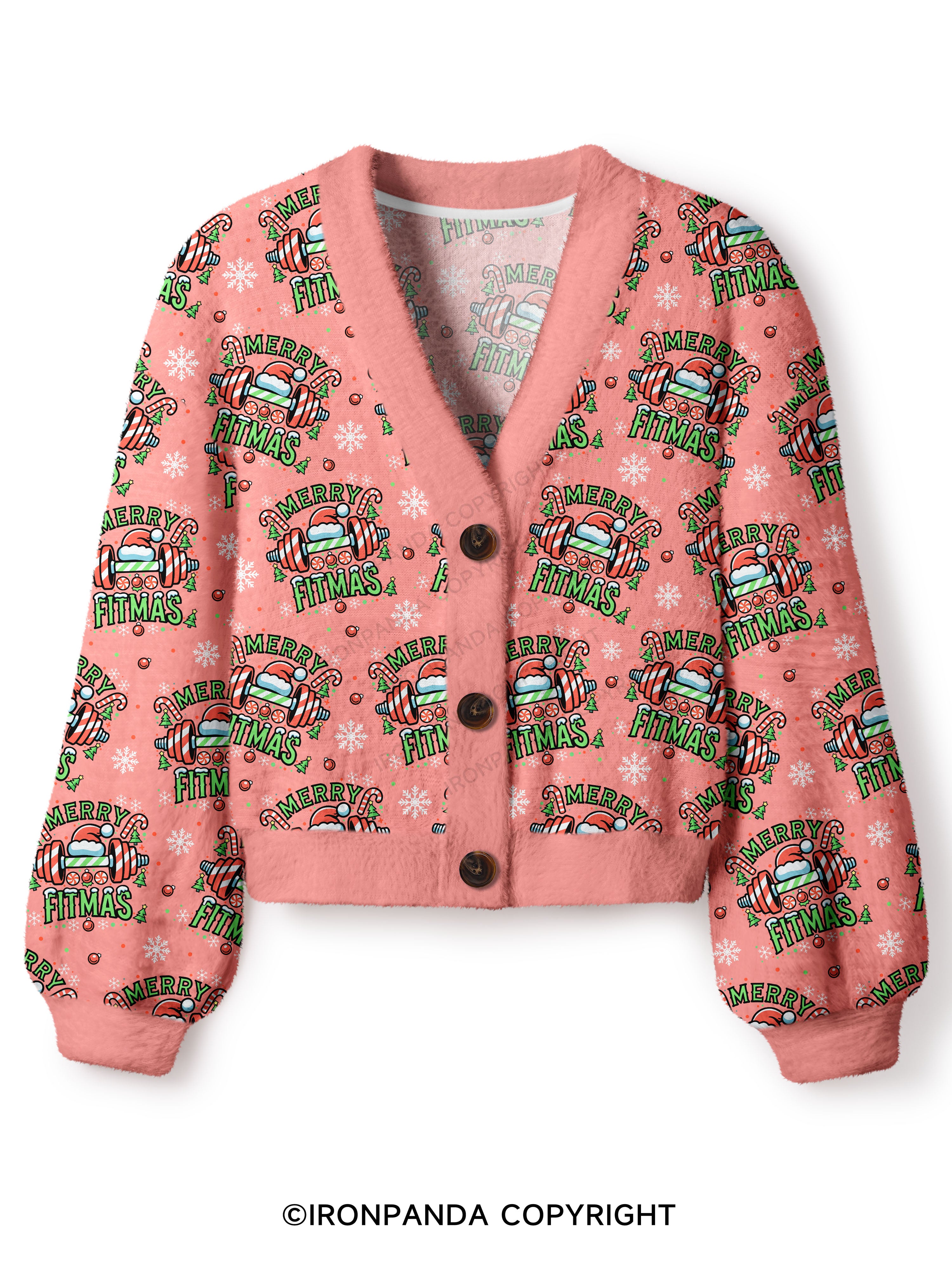 MERRY FITMAS Crop Ugly Cardigan Sweater