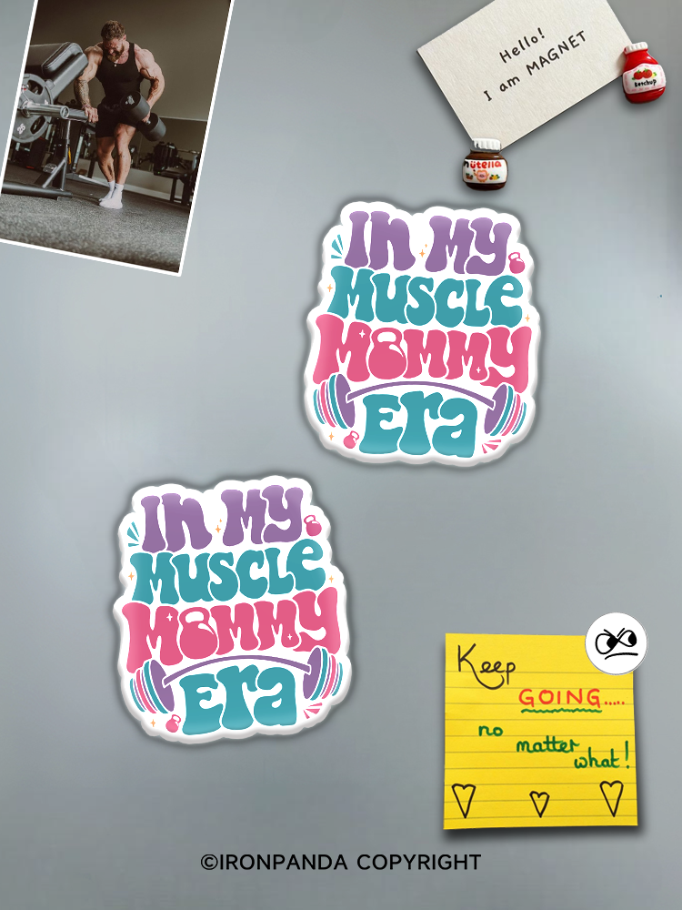 IronPanda In My Muscle Mom  Era Fridge Magnet