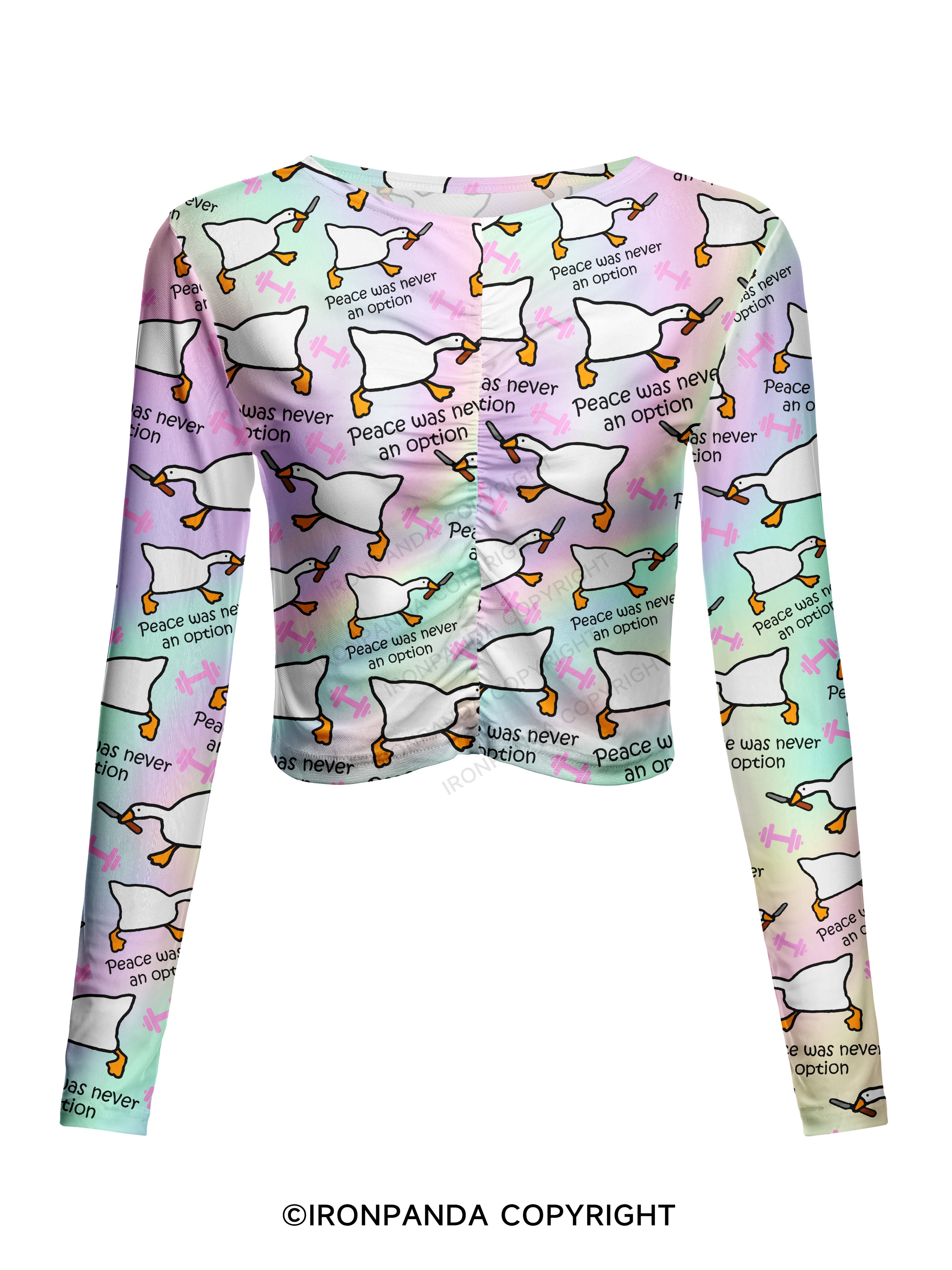 peace was never an option Mesh Long Sleeve Top
