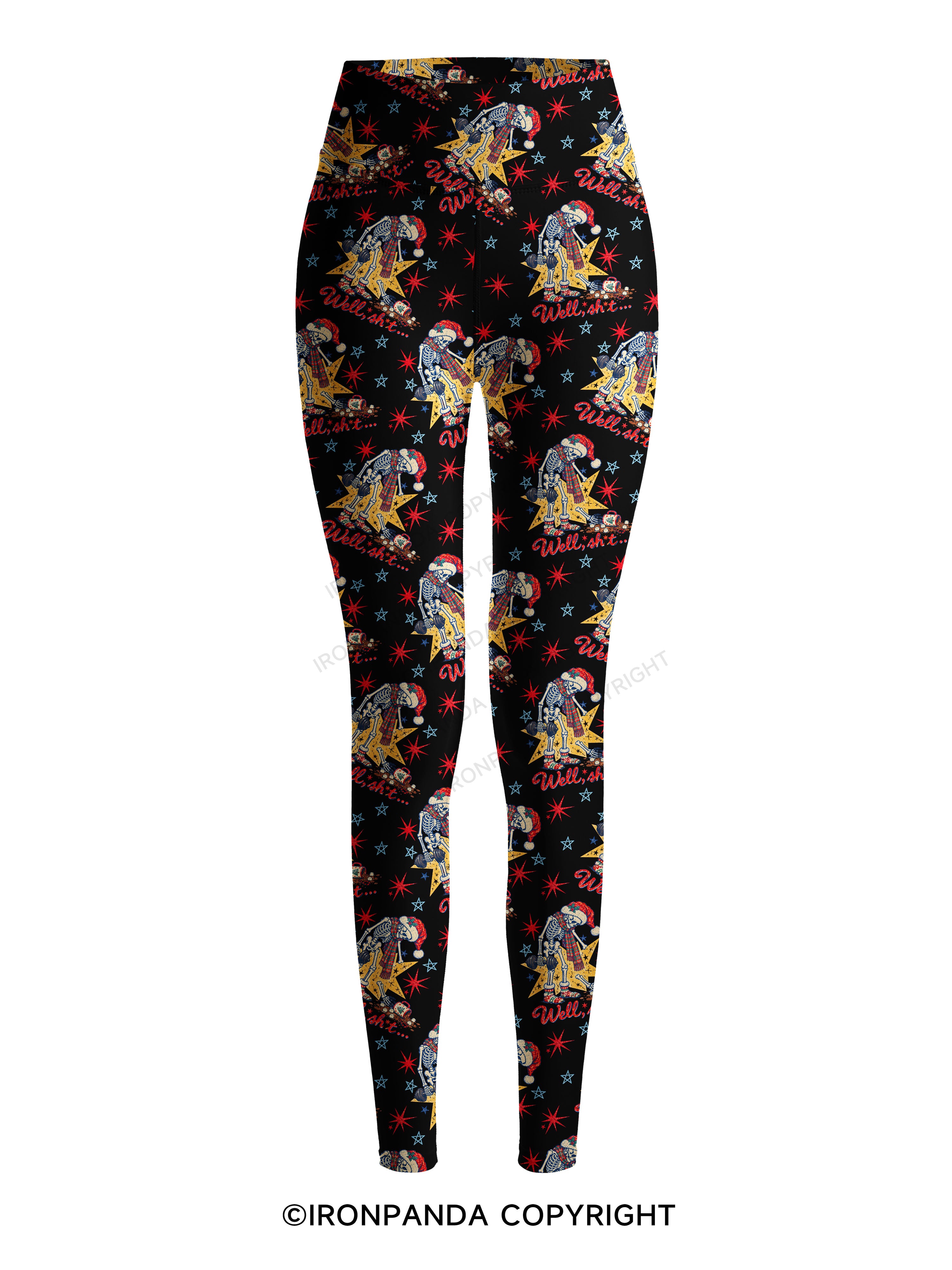 Well Shit Skeleton Printed Yoga Pants