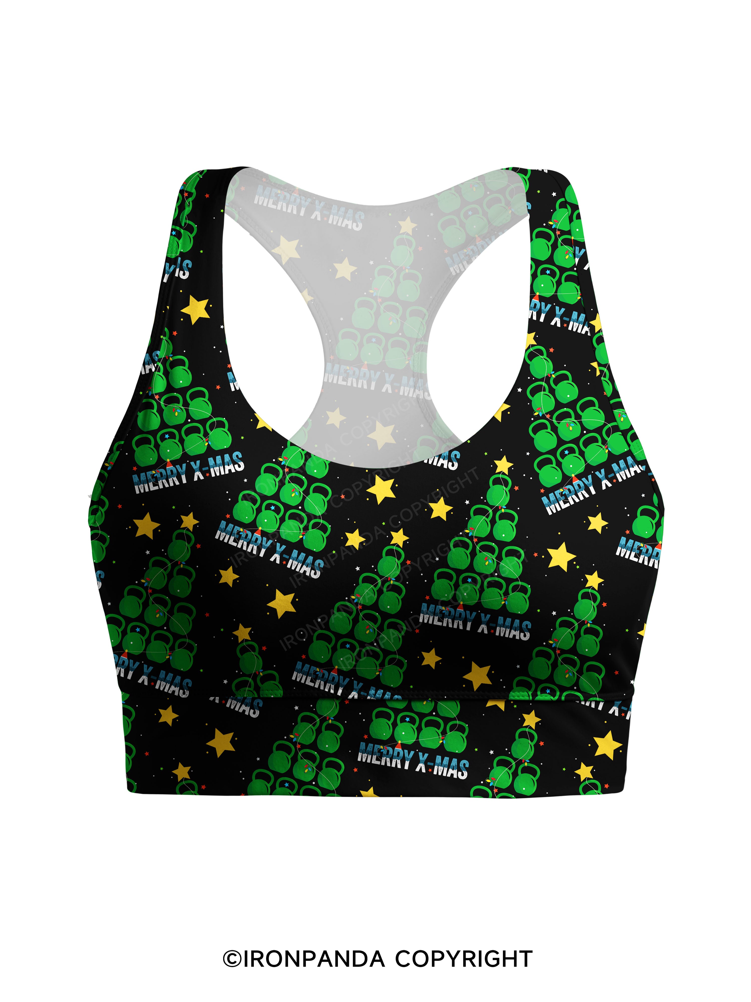 Merry X-mas Racerback Sports Bra
