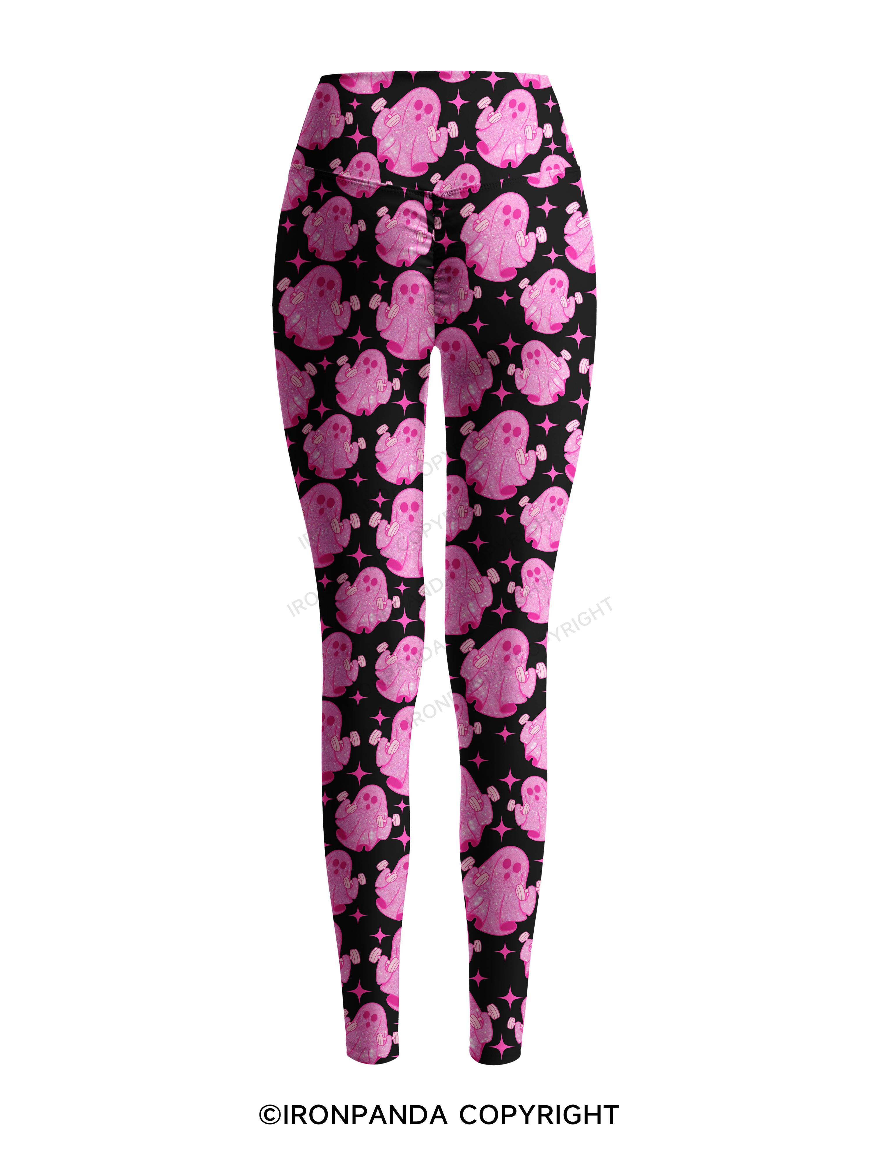 Pink Power Ghost Printed Yoga Pants