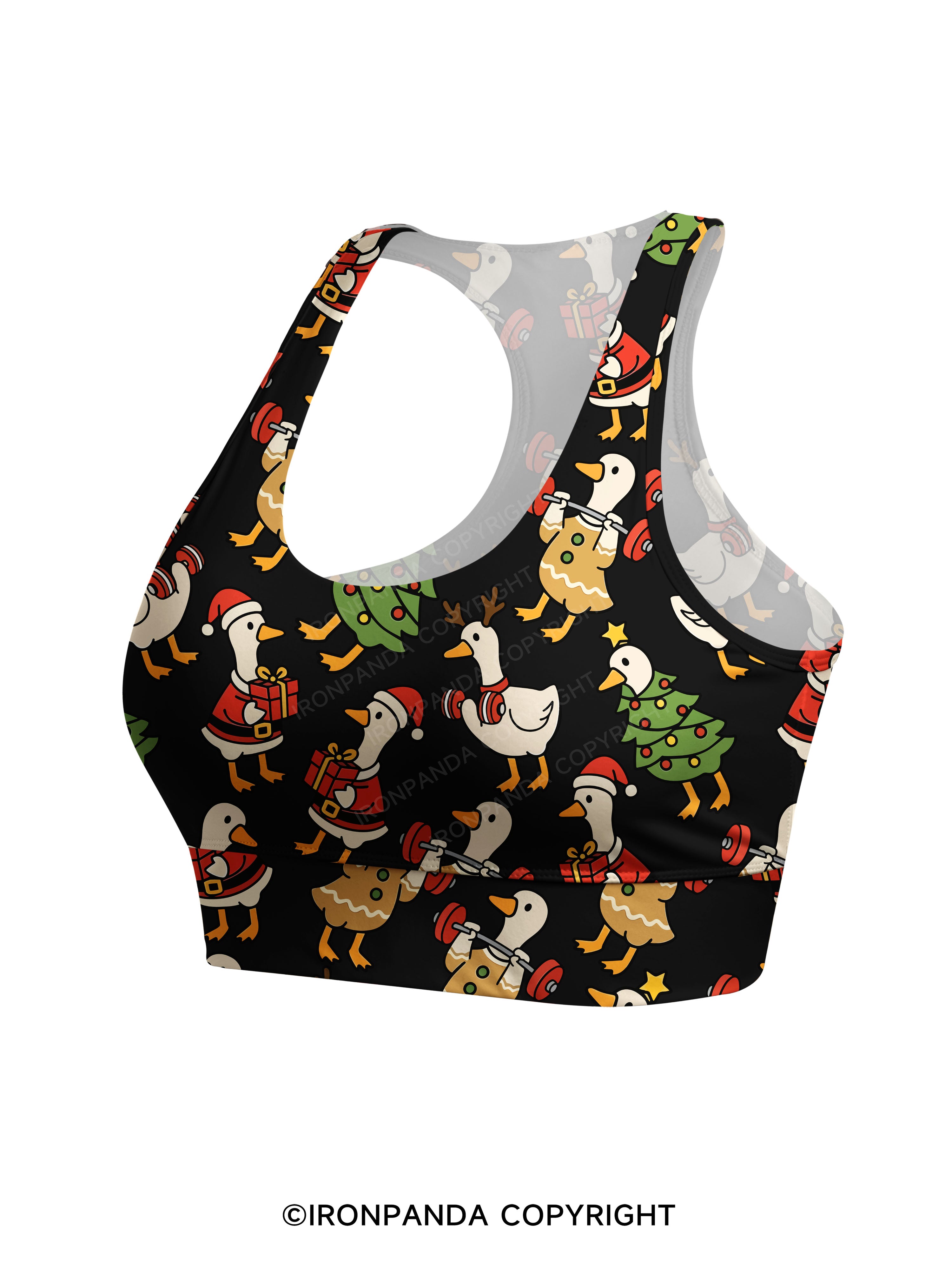 JUST A JOLLY GYM GOOSE Racerback Sports Bra