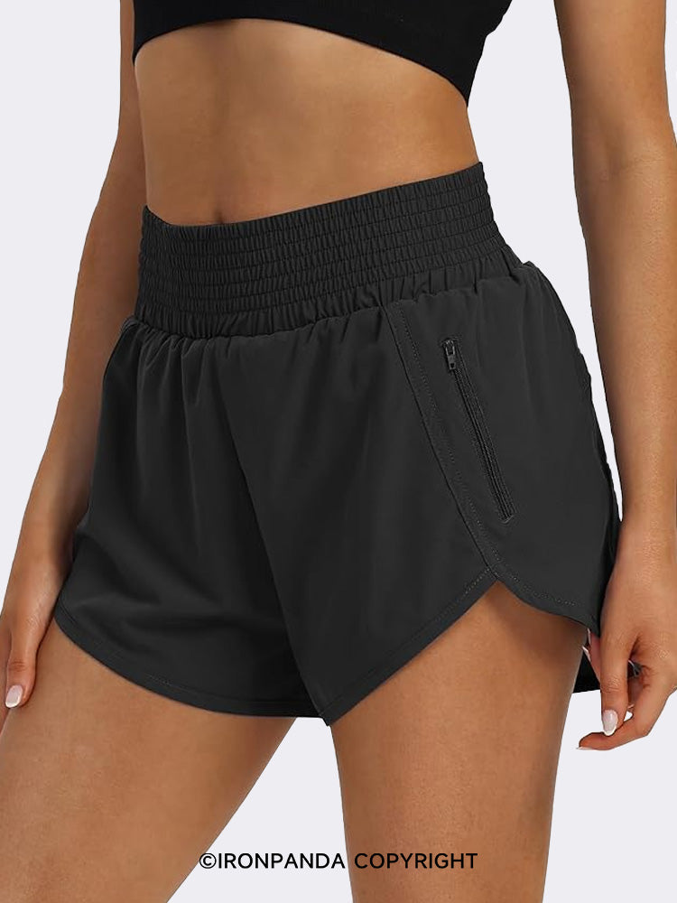Ironpanda High-Waisted Dual-Layer Performance Shorts