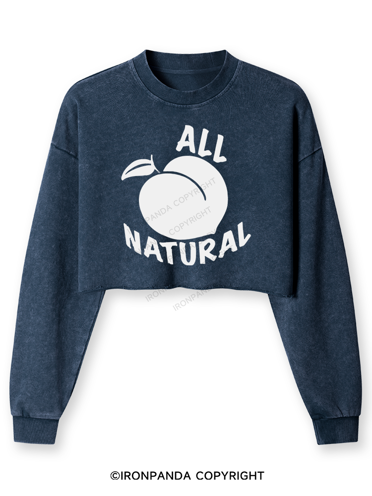 ALL NATURE Washed Long-Sleeve Crop Top