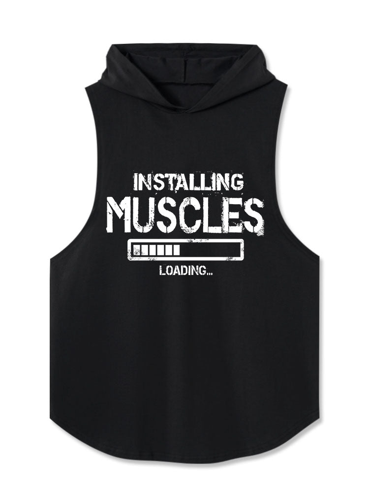 Installing Muscles Washed Hooded Tank