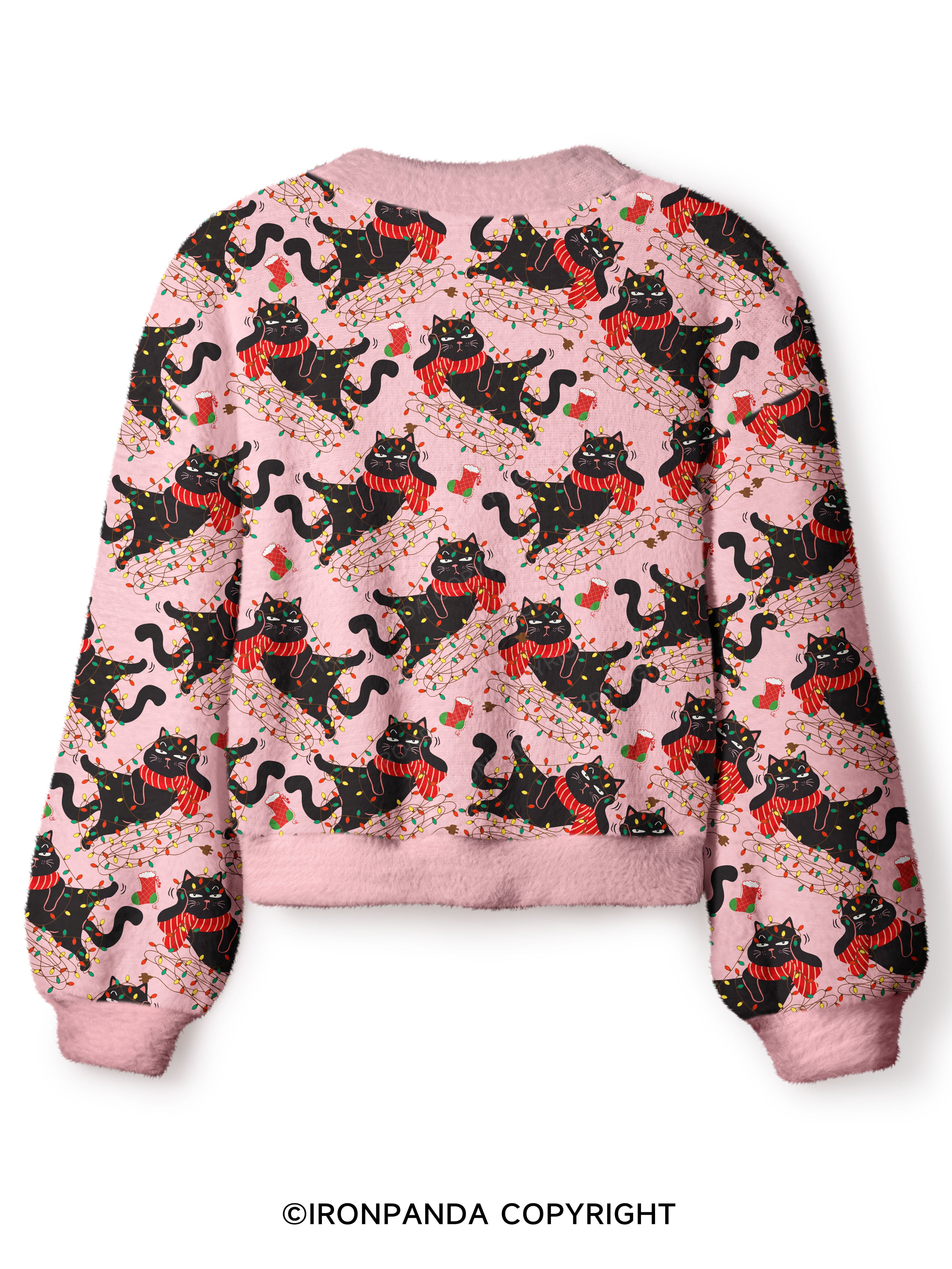 IT'S FINE I'M FINE EVERYTHING IS FINE Crop Ugly Cardigan Sweater