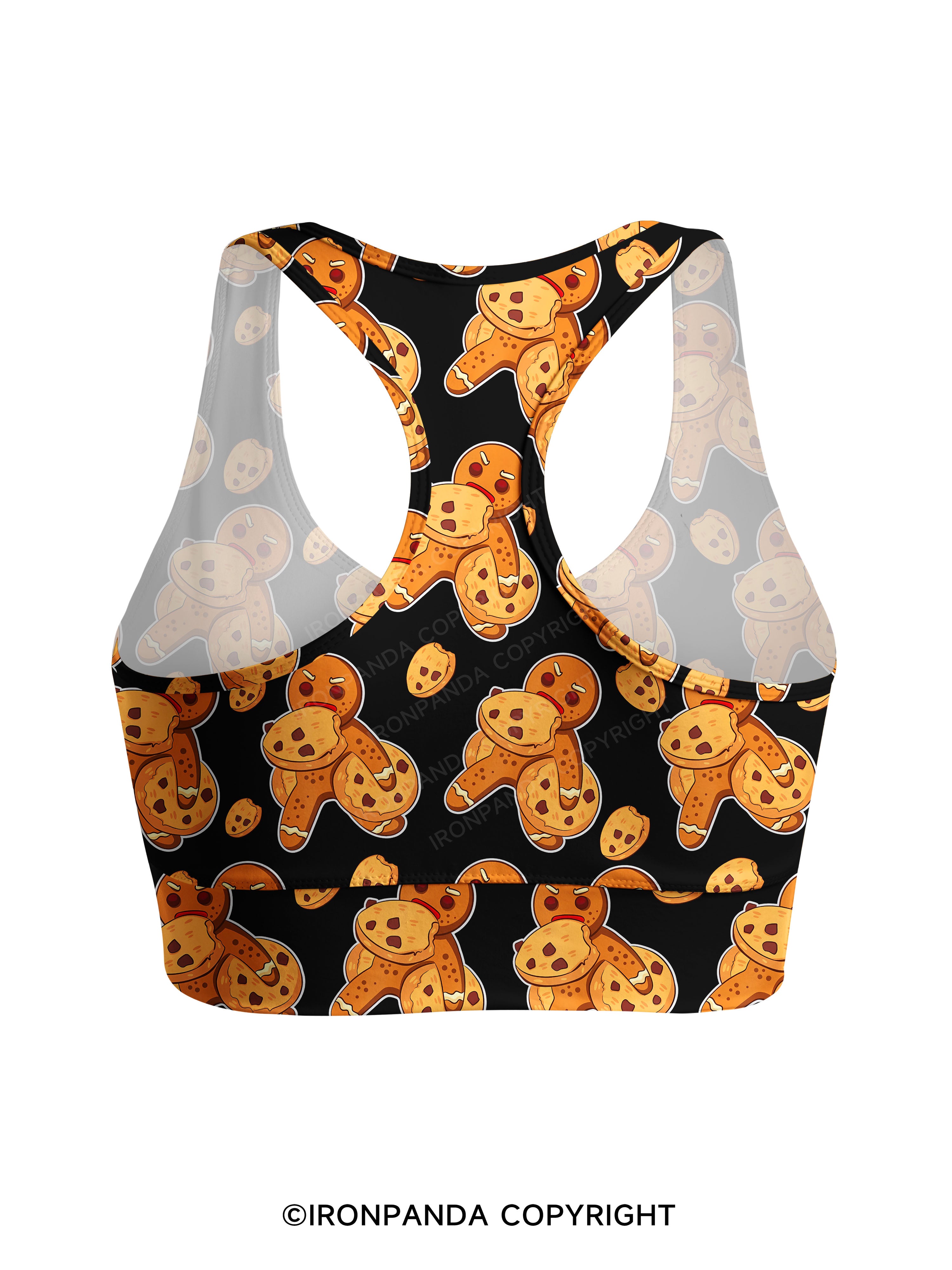 I DID IT ALL FOR THE COOKIES Racerback Sports Bra