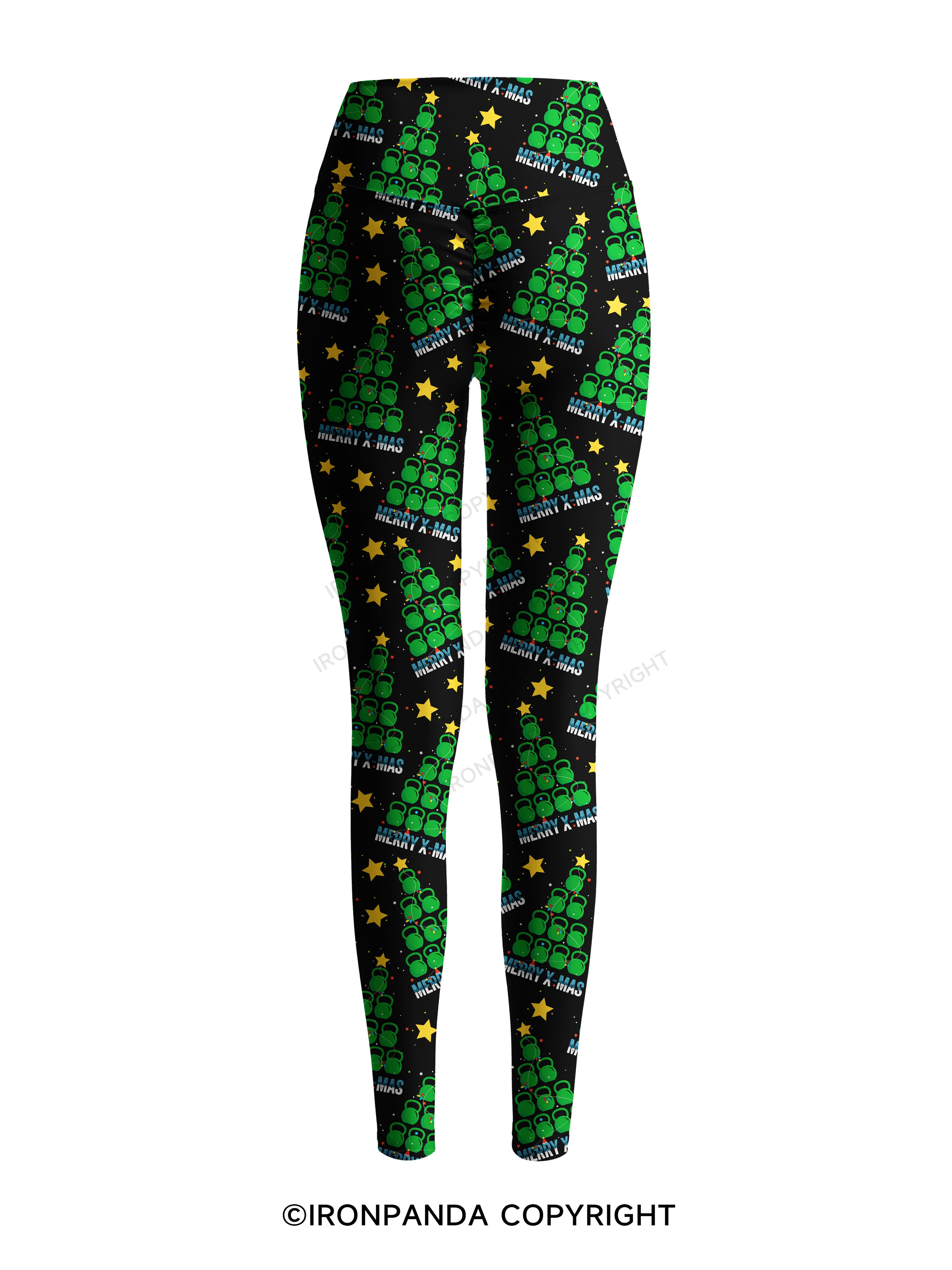 Merry X-mas Printed Yoga Pants