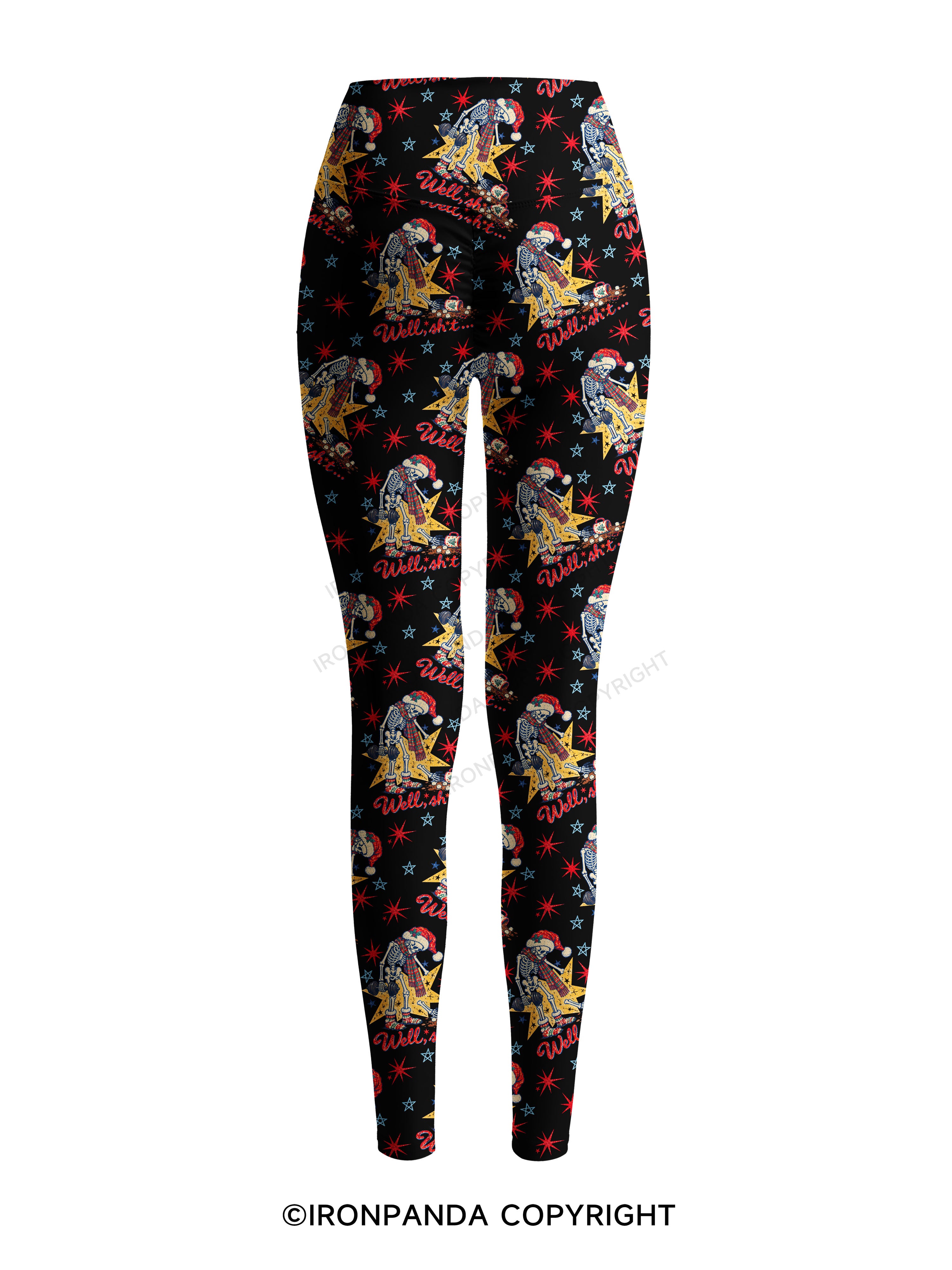 Well Shit Skeleton Printed Yoga Pants