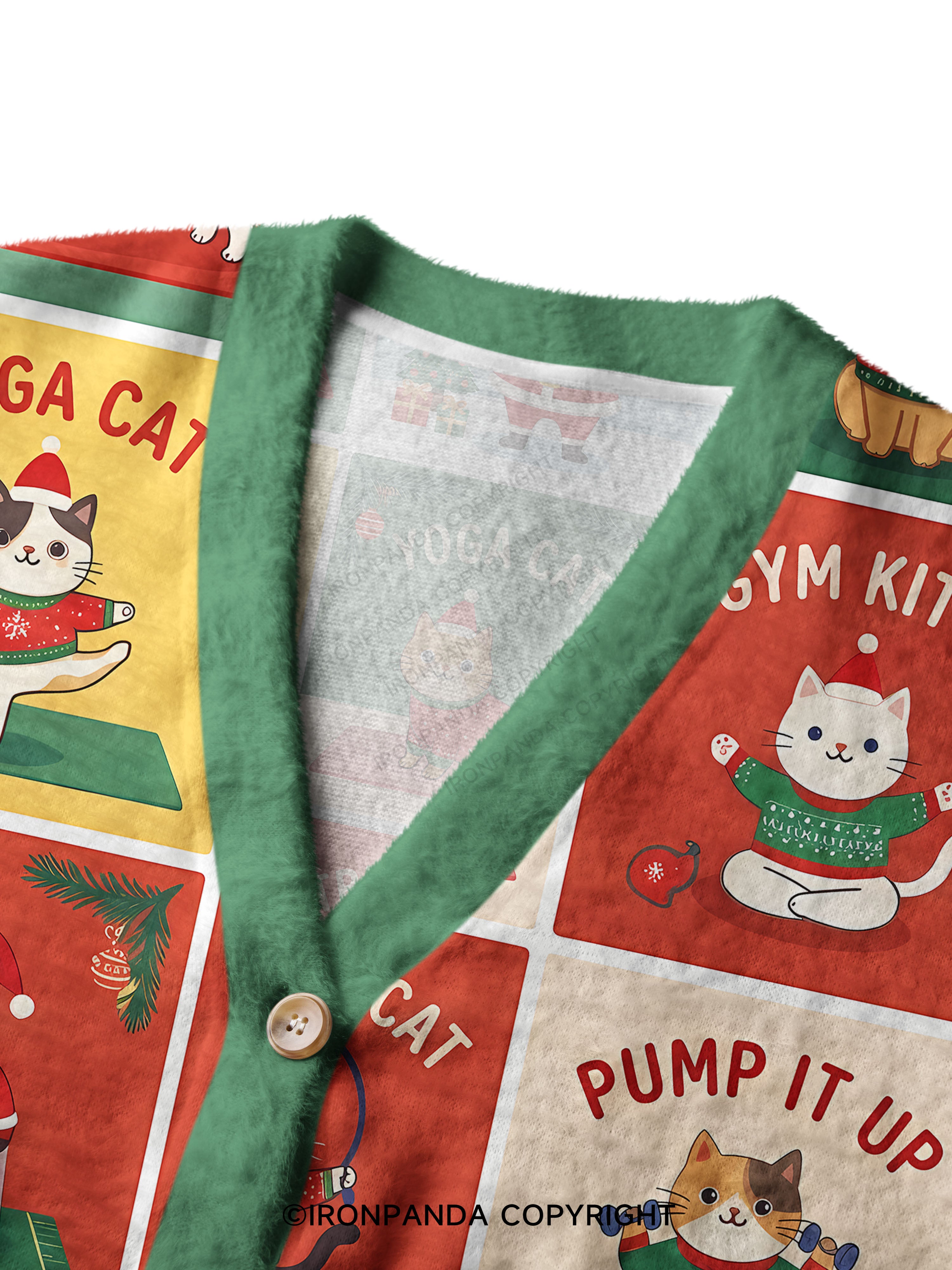 CHRISTMAS WORKOUT Crop Ugly Cardigan Sweater