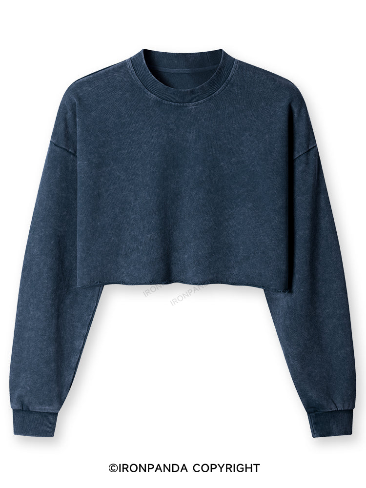 Basic Washed Long-Sleeve Crop Top