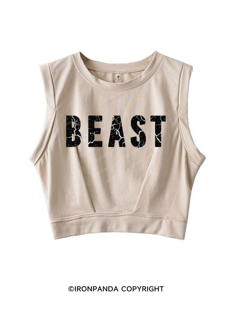 BEAST SLEEVELESS CROP TOPS