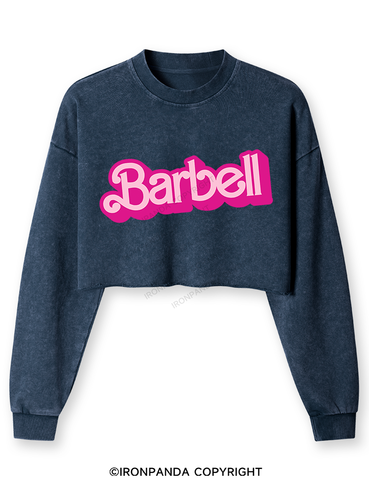 Barbell Washed Long-Sleeve Crop Top