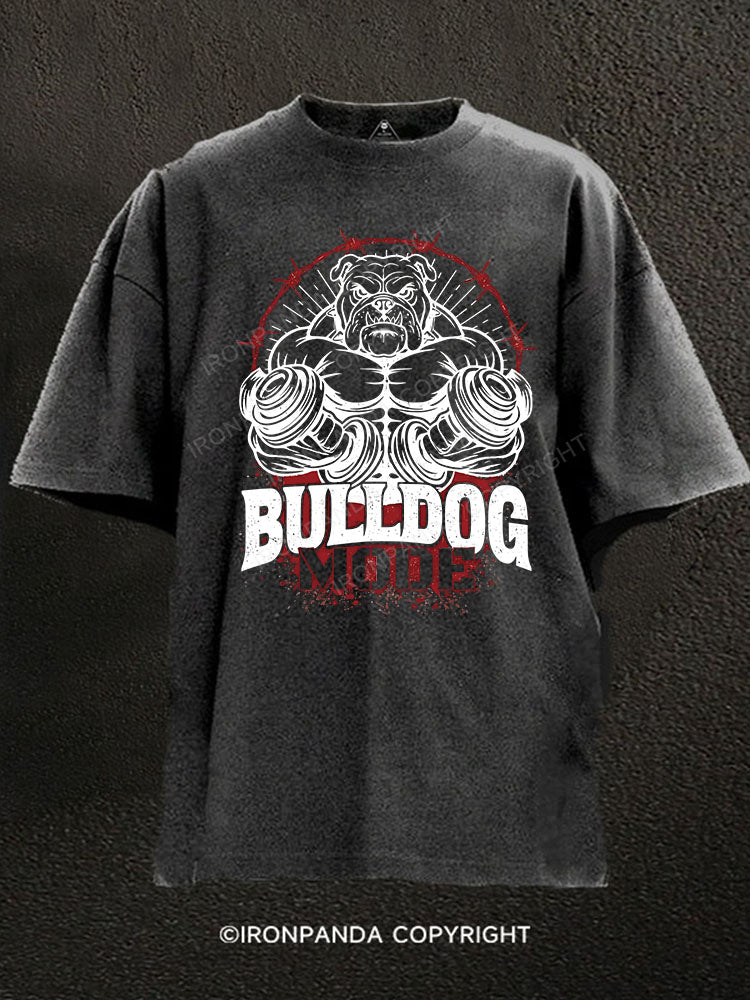 BULLDOG MODE Washed Gym Shirt
