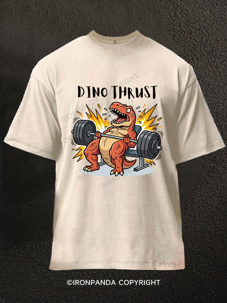DINO THRUST Washed Gym Shirt