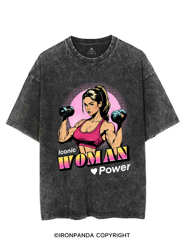 ICONIC WOMEN POWER VINTAGE GYM SHIRT