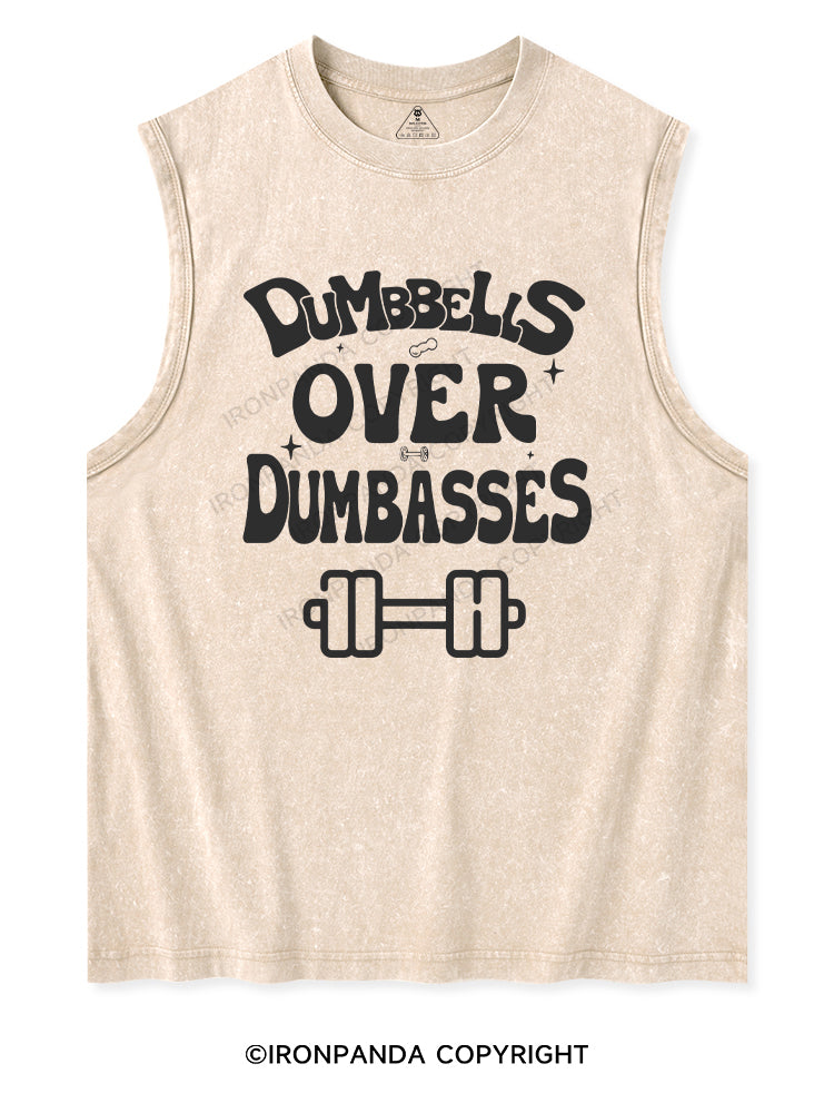 DUMBBELLS OVER DUMBASSES Washed Tank