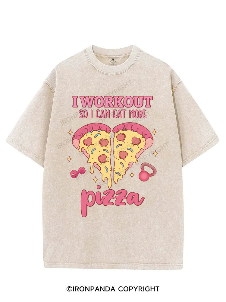 I WORKOUT SO I CAN EAT MORE PIZZA VINTAGE GYM SHIRT