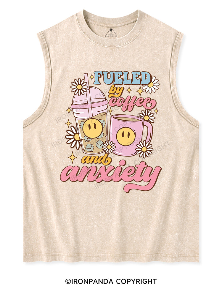 FUELED BY ICED COFFEE AND ANXIETY Washed Tank