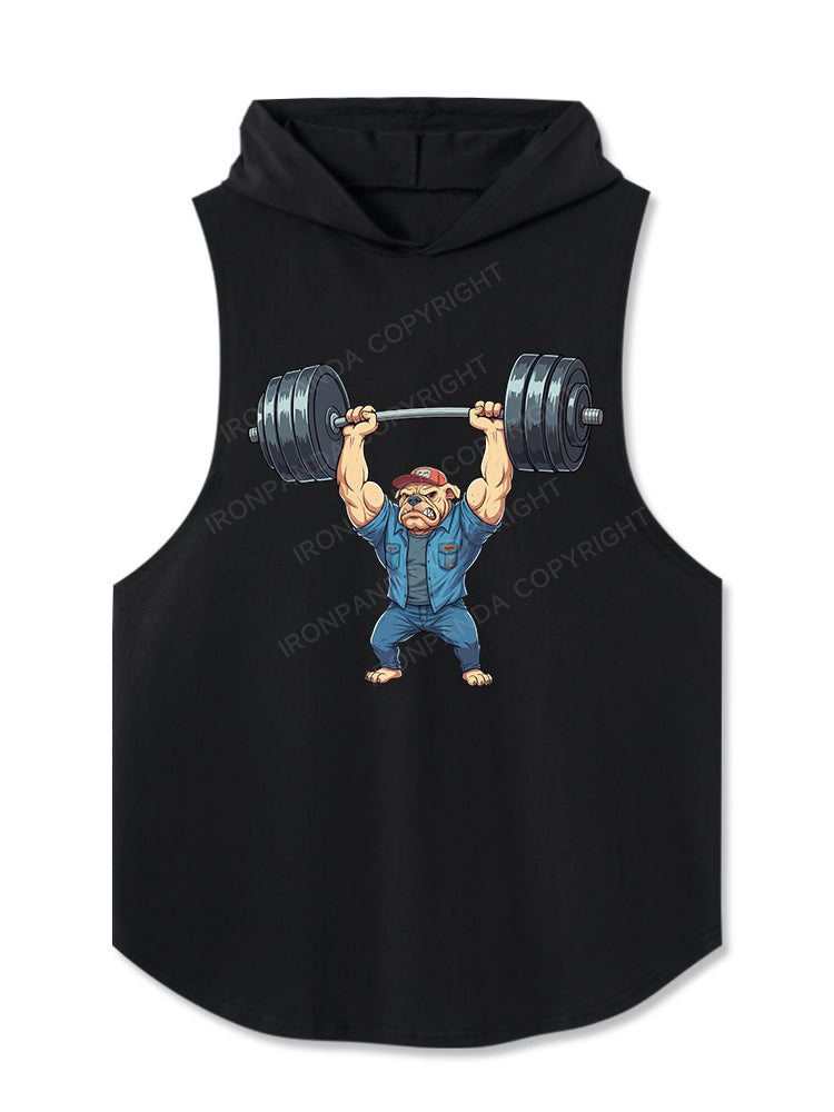 LIFT LIKE A BULLDOG Hooded Tank