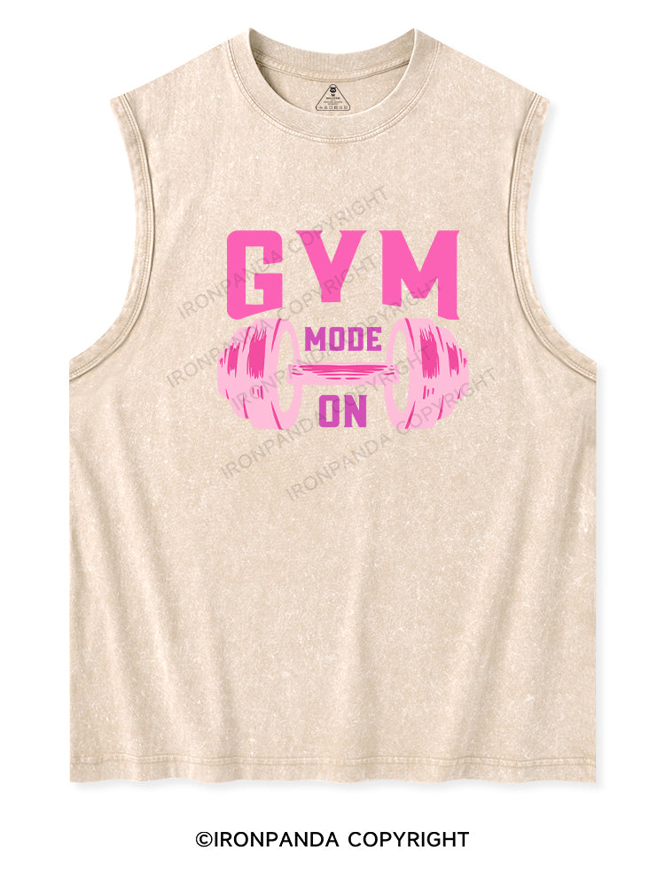 GYM MODE ON Washed Tank