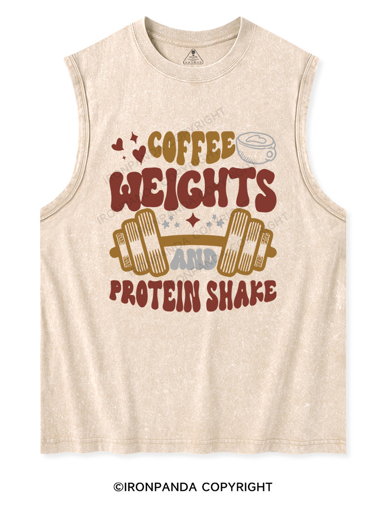 Coffee Weight and Protein Shake Washed Tank